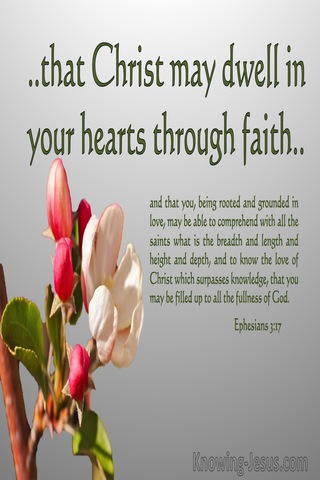 Ephesians 3:17 Christ Dwell In Your Hearts By Faith (pink)